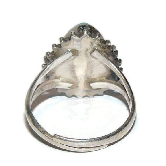 Genuine Turquoise and Sterling Silver Ring Adjustable‎ - Picture 3 of 8